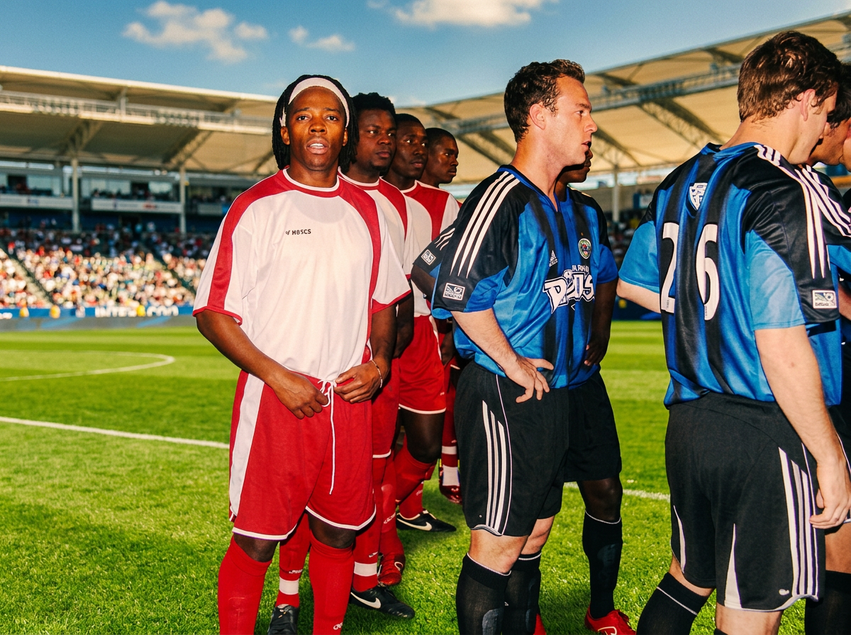 Andre playing professionally for Team Okap vs Colorado Rapids